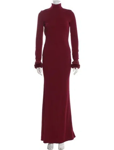 Pre-owned Reformation Turtleneck Long Dress W/ Tags In Red