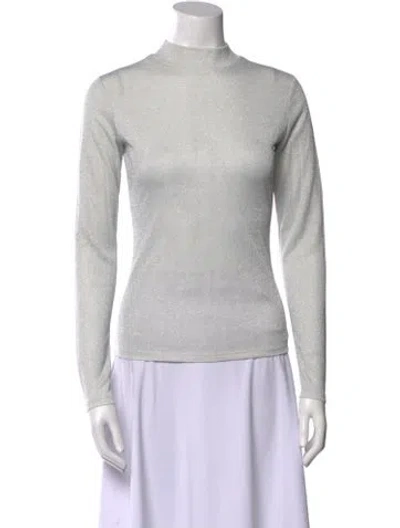Pre-owned Reformation Turtleneck Long Sleeve Sweatshirt In Gray
