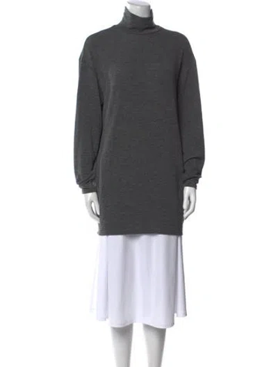 Pre-owned Reformation Turtleneck Long Sleeve Sweatshirt In Gray