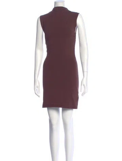 Pre-owned Reformation Turtleneck Mini Dress In Purple