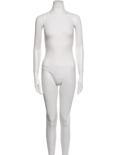 Pre-owned Reformation Turtleneck Sleeveless Bodysuit In Neutral