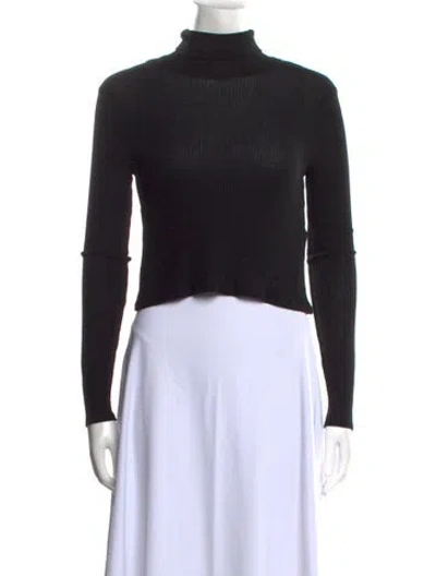Pre-owned Reformation Turtleneck Sweater In Black