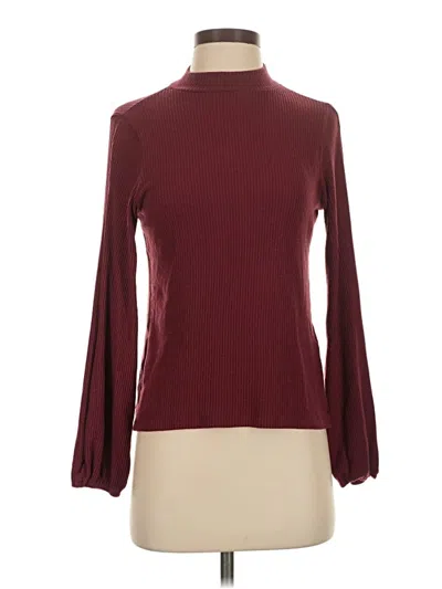 Pre-owned Reformation Turtleneck Sweater In Burgundy