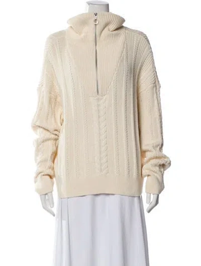 Pre-owned Reformation Turtleneck Sweater In Neutral