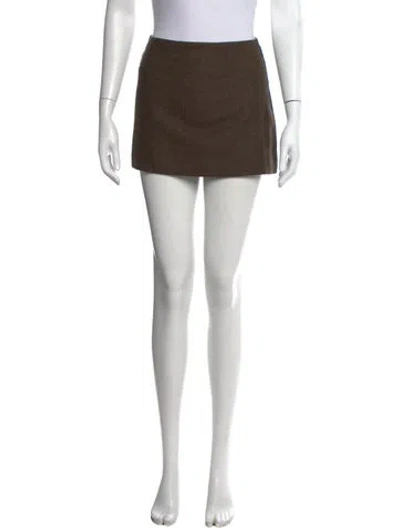 Pre-owned Reformation Tweed Pattern Mini Skirt In Black