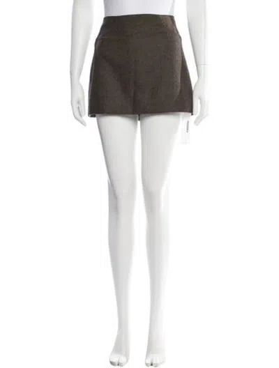 Pre-owned Reformation Tweed Pattern Mini Skirt In Blue