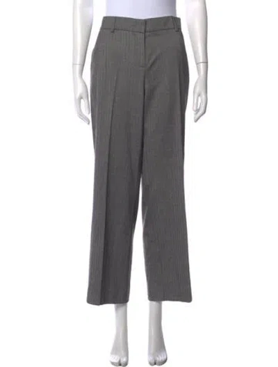 Pre-owned Reformation Tweed Pattern Straight Leg Pants In Grey
