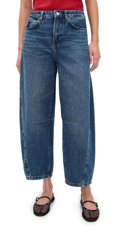 Reformation Tyler Barrel Jeans Mountain In Brown