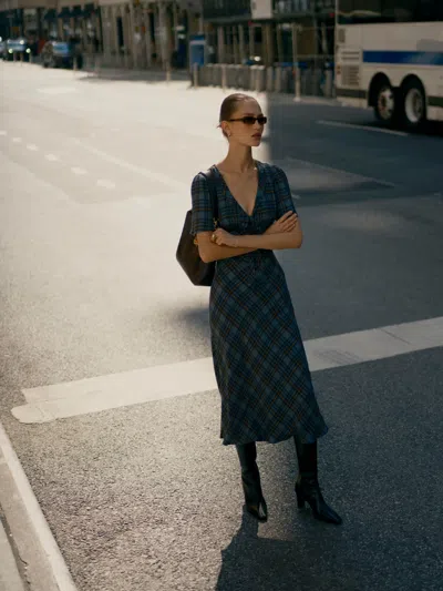 Reformation Tyra Dress In Blue