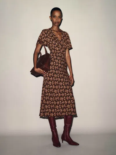 Reformation Tyra Dress Brown 0