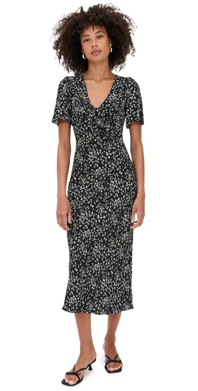 Reformation Tyra Dress Coulette In Black