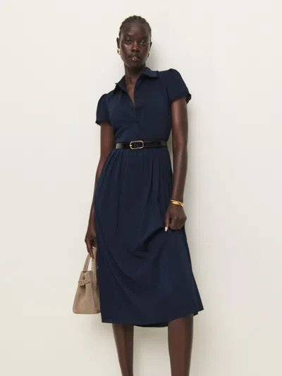Reformation Ula Dress In Navy