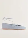 Reformation Ulla Ballet Flat In Mist Suede