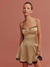 Reformation Ursula Silk Dress In Alder Dot