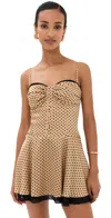 Reformation Ursula Silk Dress In Alder Dot