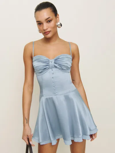 Reformation Ursula Silk Dress In Mineral