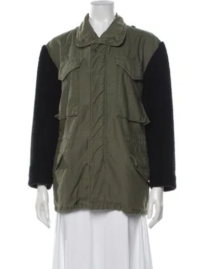 Pre-owned Reformation Utility Jacket In Green