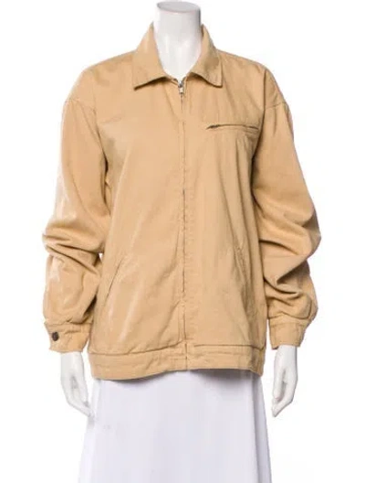 Pre-owned Reformation Utility Jacket In Neutral