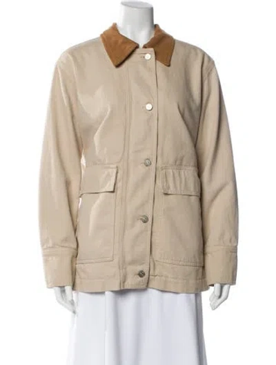 Pre-owned Reformation Utility Jacket In Neutral