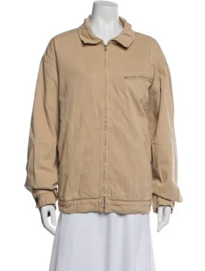 Pre-owned Reformation Utility Jacket In Neutral