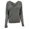 Reformation Dulce Cashmere V-neck Sweater In Gray