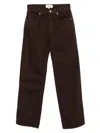 Reformation Val 90s Mid-rise Straight-leg Jeans In Brown