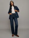 Reformation Val 90s Mid Rise Straight Jeans In Ahurani