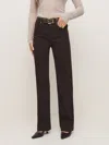 Reformation Val 90s Mid Rise Straight Jeans In Mole In Mole