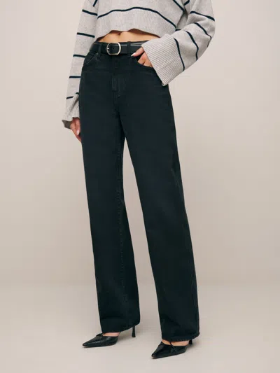 Reformation Val 90s Mid Rise Straight Jeans In Vana