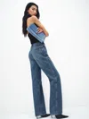 Reformation Val 90s Mid Rise Straight Short Jeans In Gray