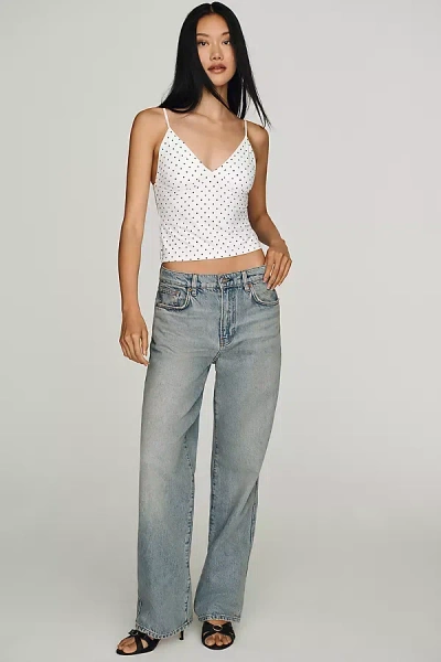 Reformation Val 90s Mid-rise Straight Jeans In Blue