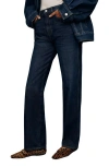 Reformation Val Baggy Distressed Straight Leg Jeans In Ahurani