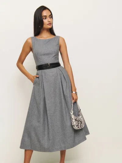 Reformation Valene Dress In Gray