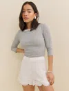 Reformation Valentine Short In White