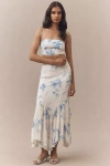 Reformation Van Crop Top & Midi Skirt Set In White