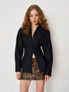 Reformation Vanta Shirt In Black