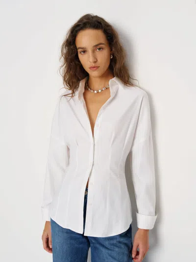 Reformation Vanta Shirt In White