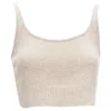 Reformation Varenne Recycled Cashmere Scoop Neck Cropped Tank Top In Beige