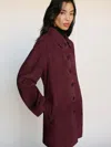 Reformation Veda Celine Jacket In Burgundy