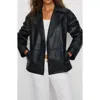 Reformation Veda Jaden Leather Jacket In Black