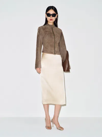 Reformation Veda Maire Jacket Brown Large