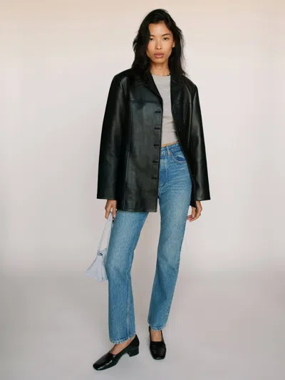 Reformation Veda Sutton Jacket Black Xxs
