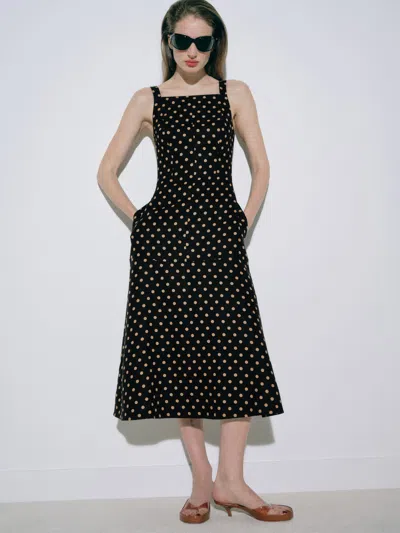 Reformation Venice Linen Dress Black 12