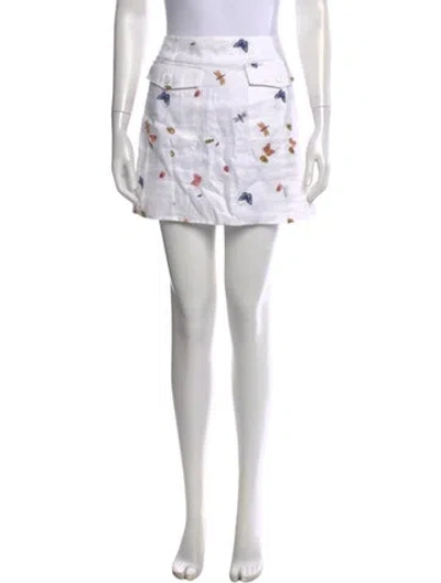 Pre-owned Reformation Vera Mini Skirt In White