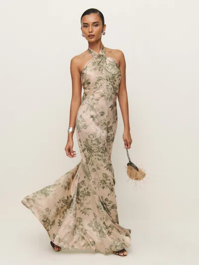 Reformation Veria Silk Dress In Symphonic