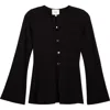 Reformation Verne Button Front Knit Top In Black
