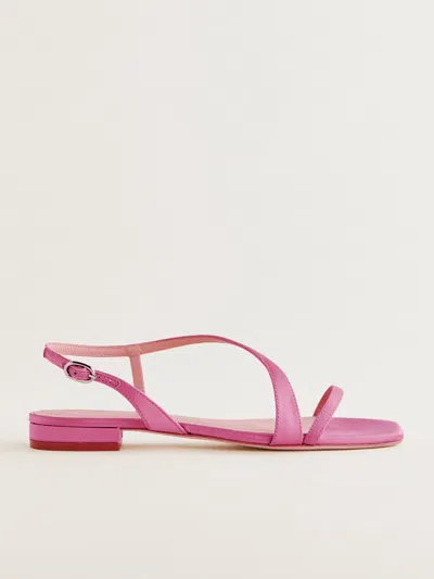 Reformation Veronica Flat Sandal In Pink