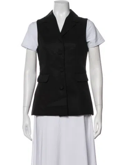 Pre-owned Reformation Vest In Black/blue