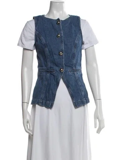 Pre-owned Reformation Vest In Blue