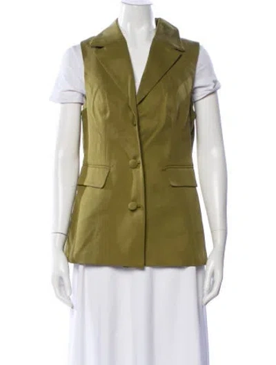 Pre-owned Reformation Vest In Green